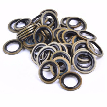 High quality custom NBR oil resistance bonded seal customized size rubber iron seal washer